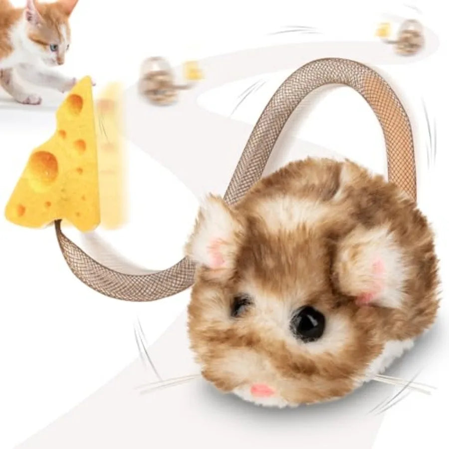 Interactive MigiMouse Cat Toy 360 Degree Rolling Spin Motion Sensor