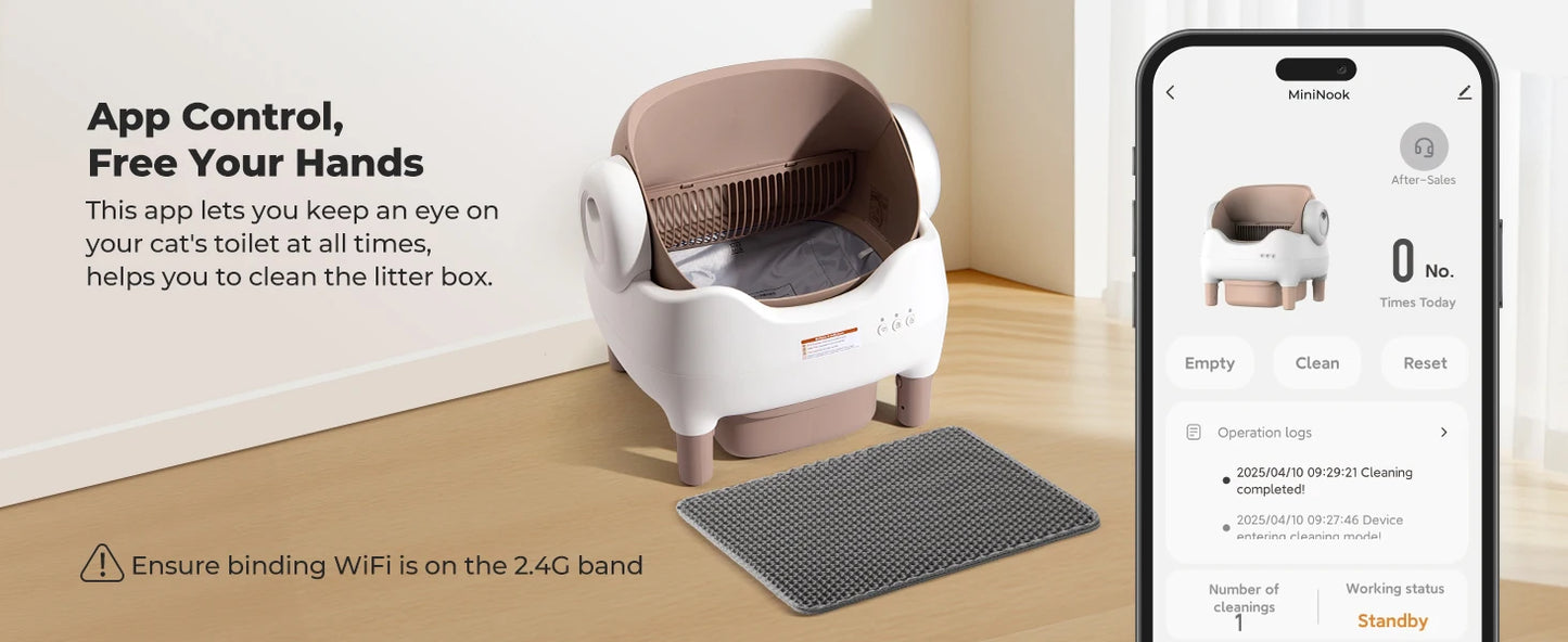 Lunapurr Self Cleaning Automatic Cat Litter Box With App Control And Odor Reduction For Multi Cat Homes