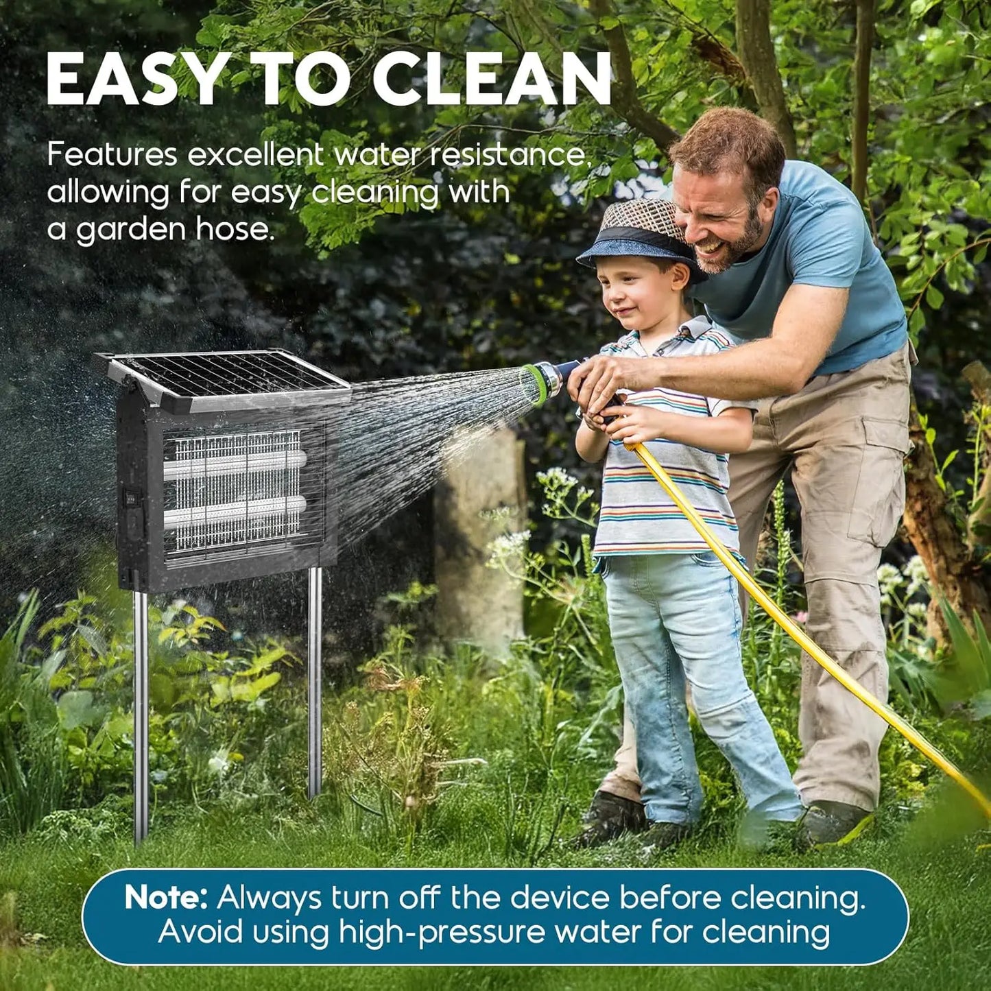 Solar Bug Zapper Outdoor 4500V Mosquito Killer for Garden