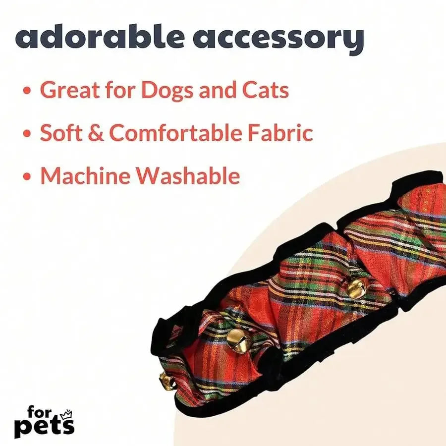 Soft Plush Pet Scrunchy With Bells For Dogs And Cats