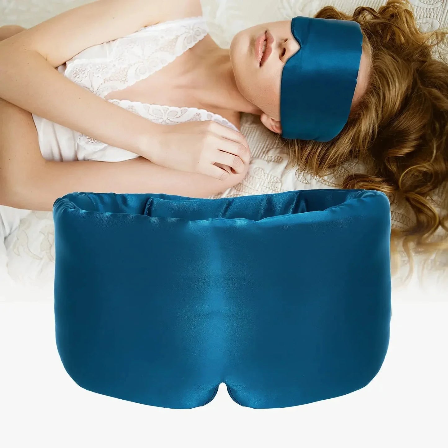 Mulberry Silk Sleep Mask With Adjustable Headband For Light Blocking