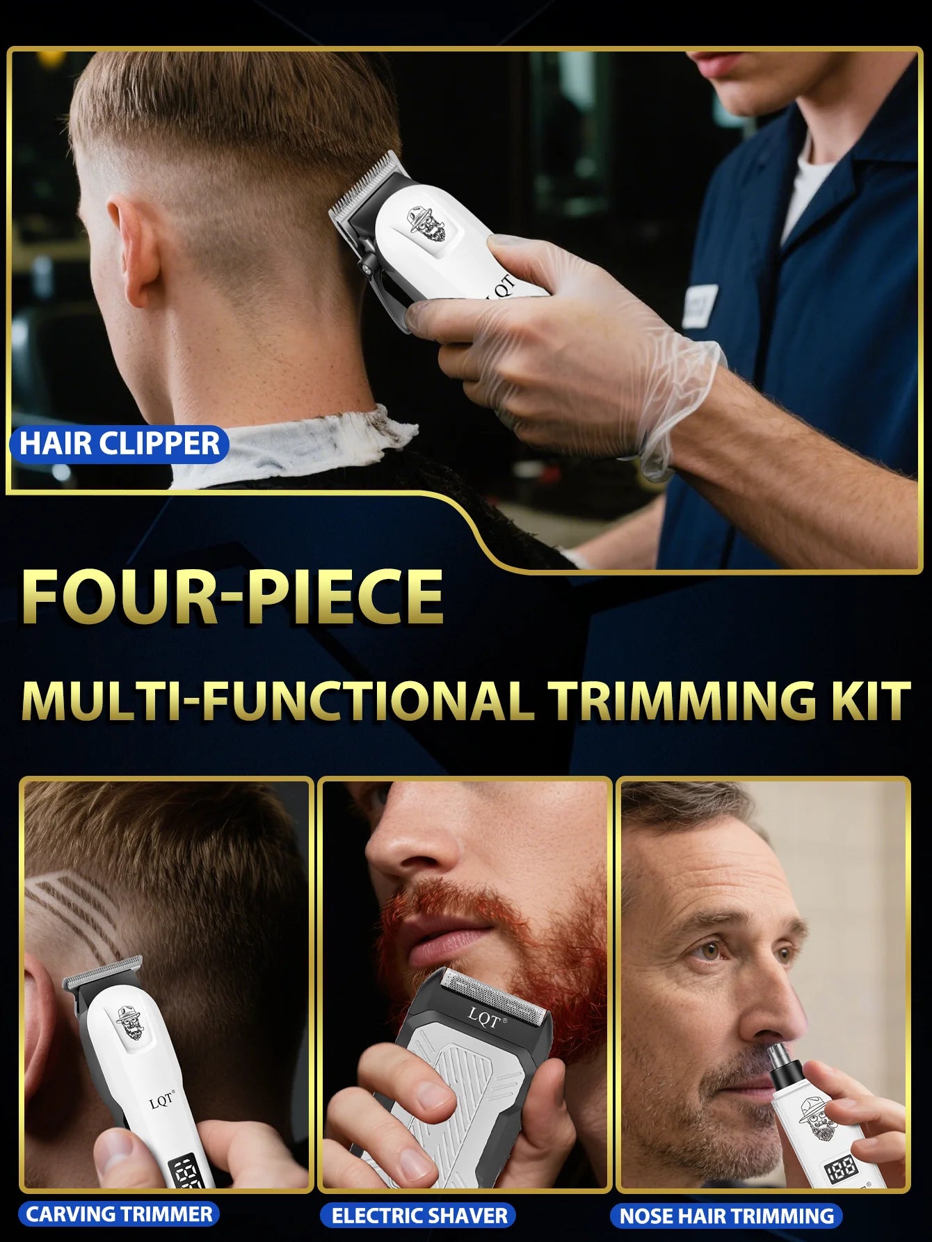 LQT Grooming Kit Two Three Four Pieces Hair Clipper Shaver