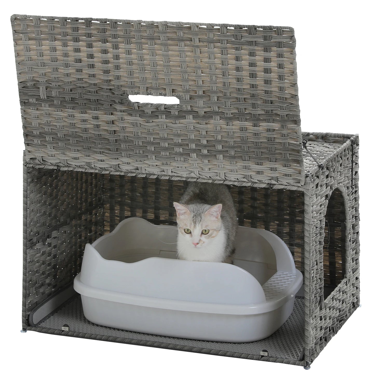 PAWZ Road Rattan Cat Litter Box Enclosure