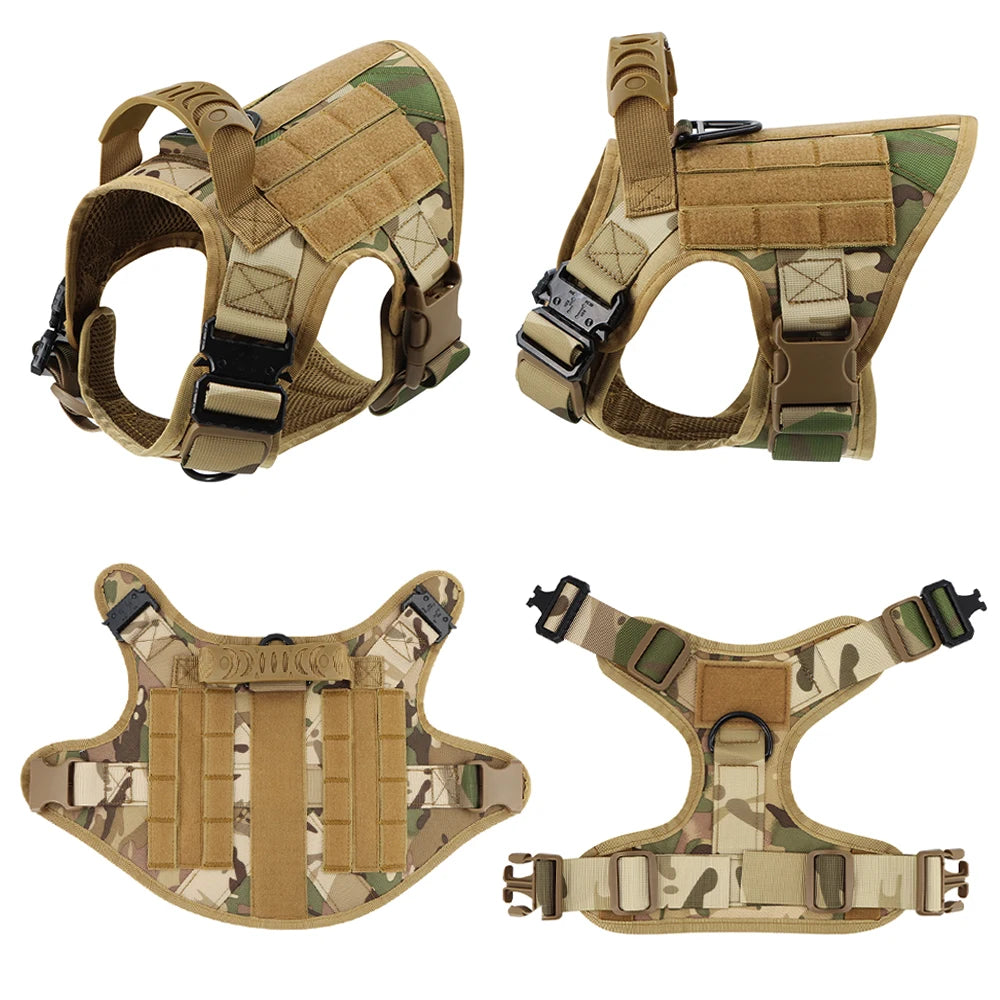 PETRAVEL Tactical Dog Harness Leash Set for Working Dogs