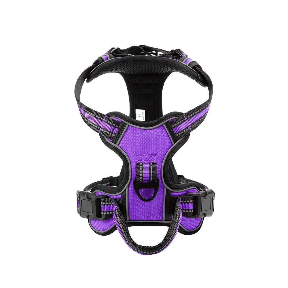 Adjustable Reflective Nylon Dog Harness No Pull Vest