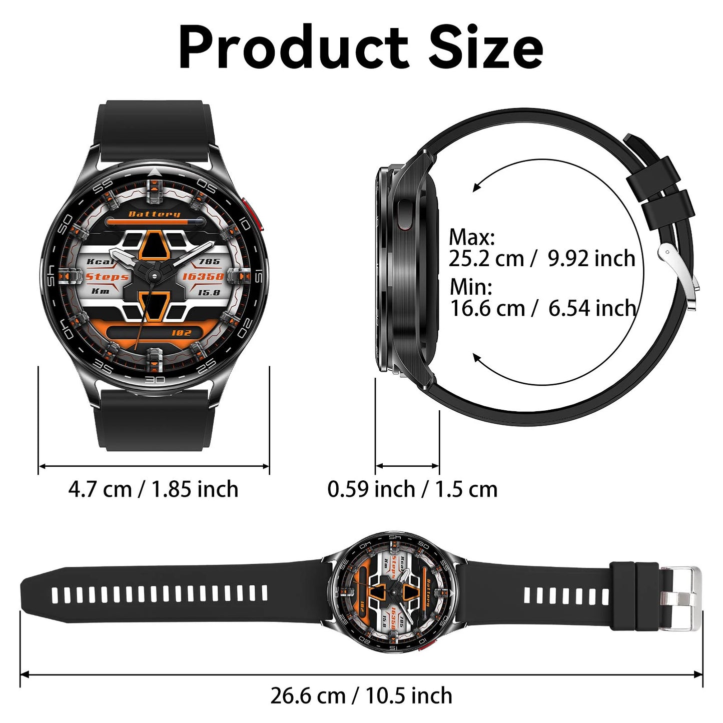 EIGIIIS Smart Watch With Earbuds Fitness Tracker