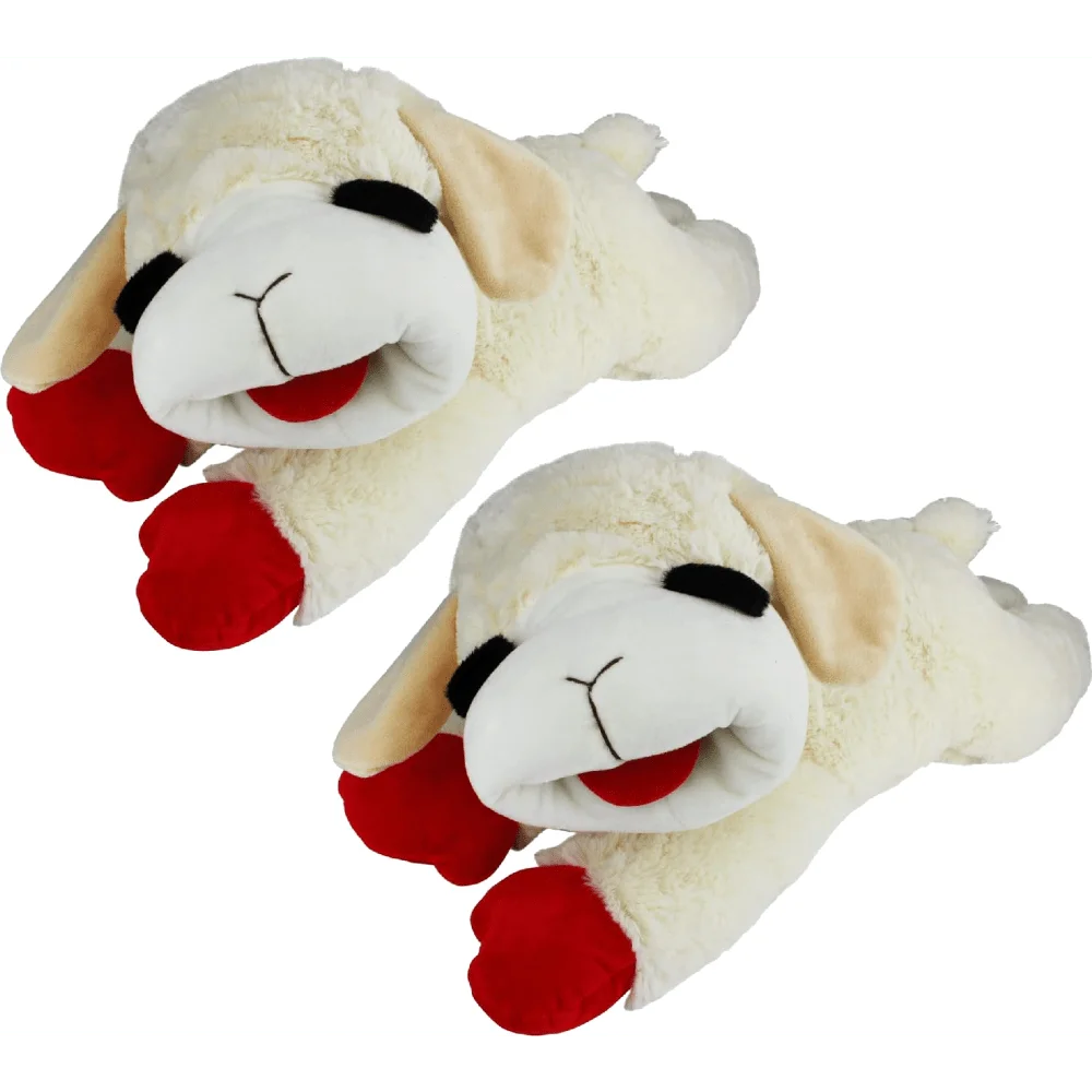 Soft Plush Lamb Dog Toy With Squeaker For Gentle Play