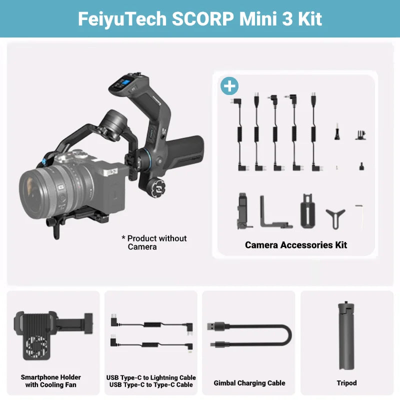FeiyuTech SCORP Mini 3 Gimbal Stabilizer With AI Tracking