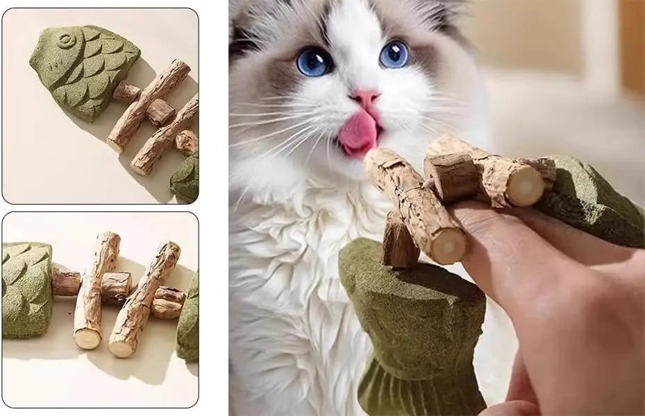 Dental Health Cat Chew Toy With Catnip And Silvervine