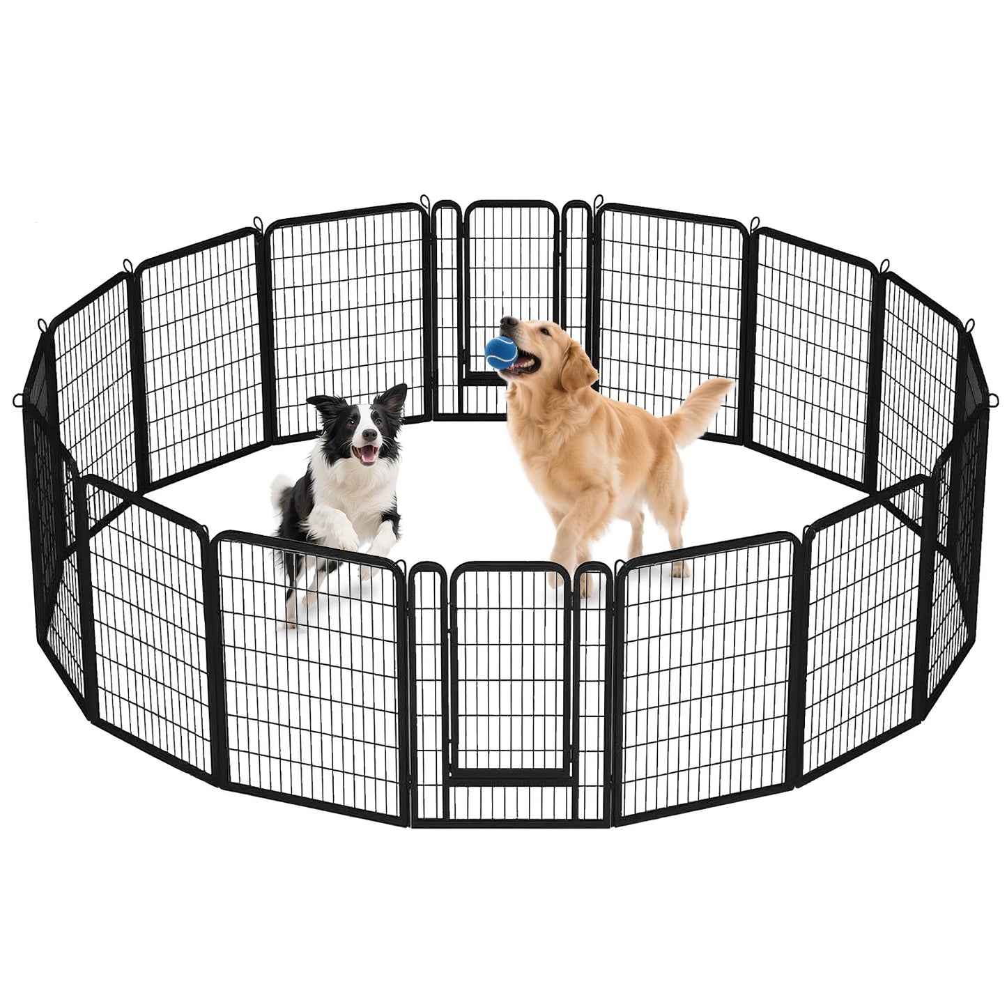 Dog Playpen With Door Foldable Metal Pet Fence For Indoor Outdoor Use Heavy Duty