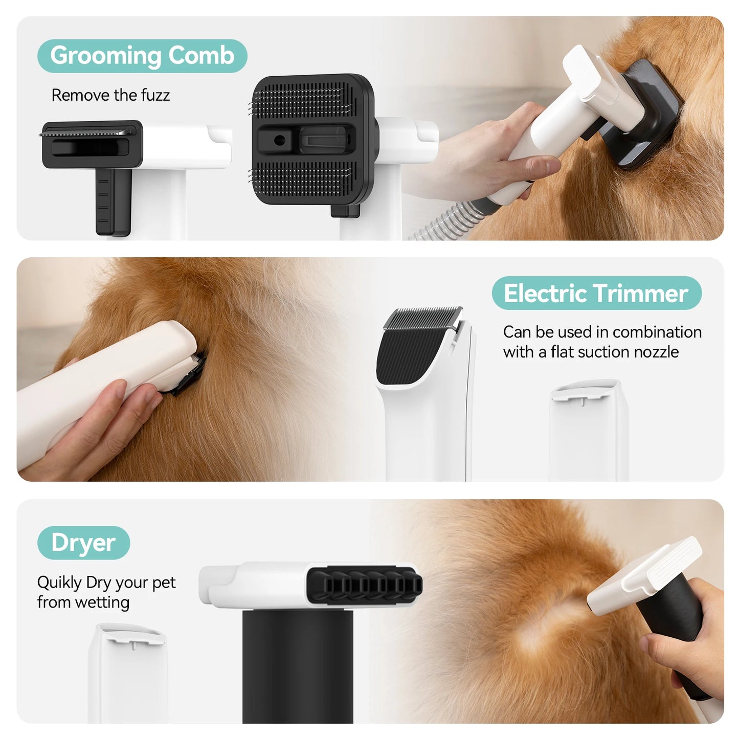 Amicura P1 Vacuum Cleaner And Hair Dryer For Pet Grooming
