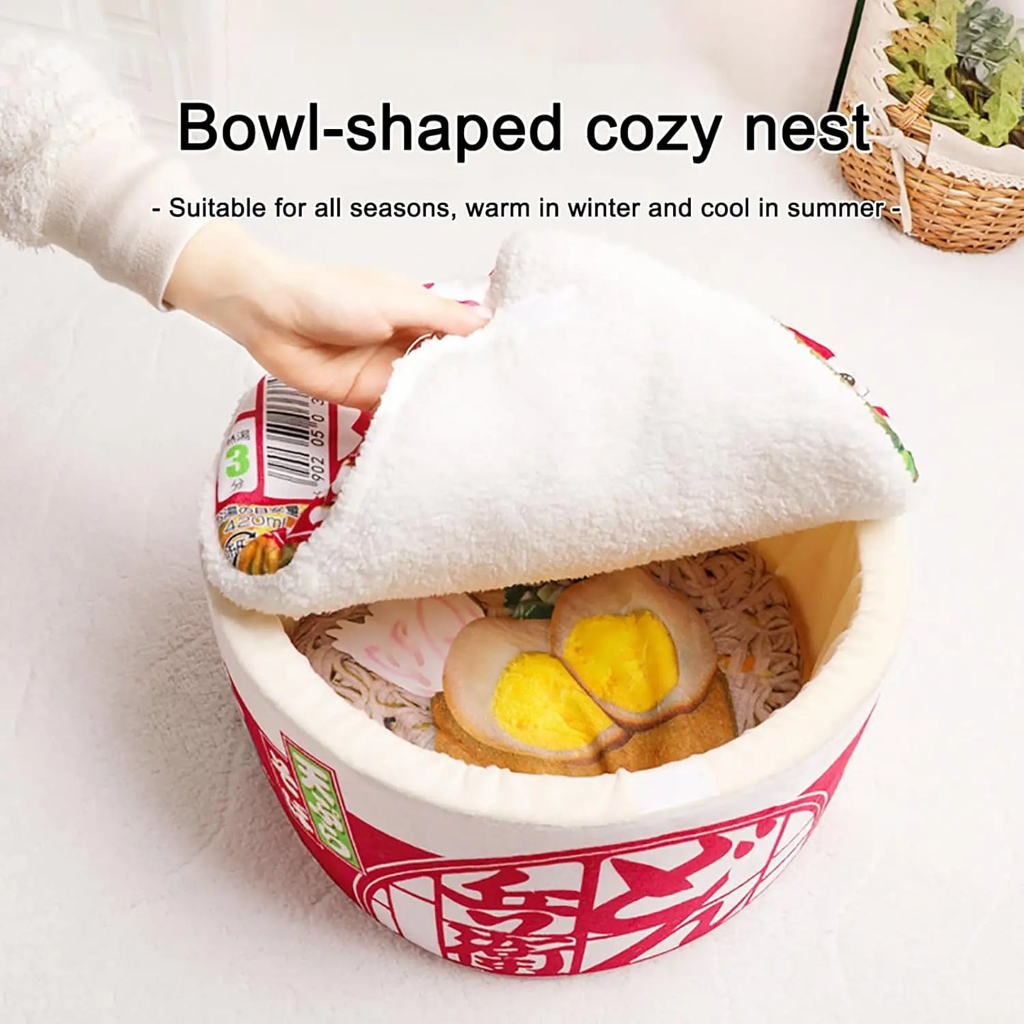 Warm Pet Bed For Cats And Dogs With Removable Cushion
