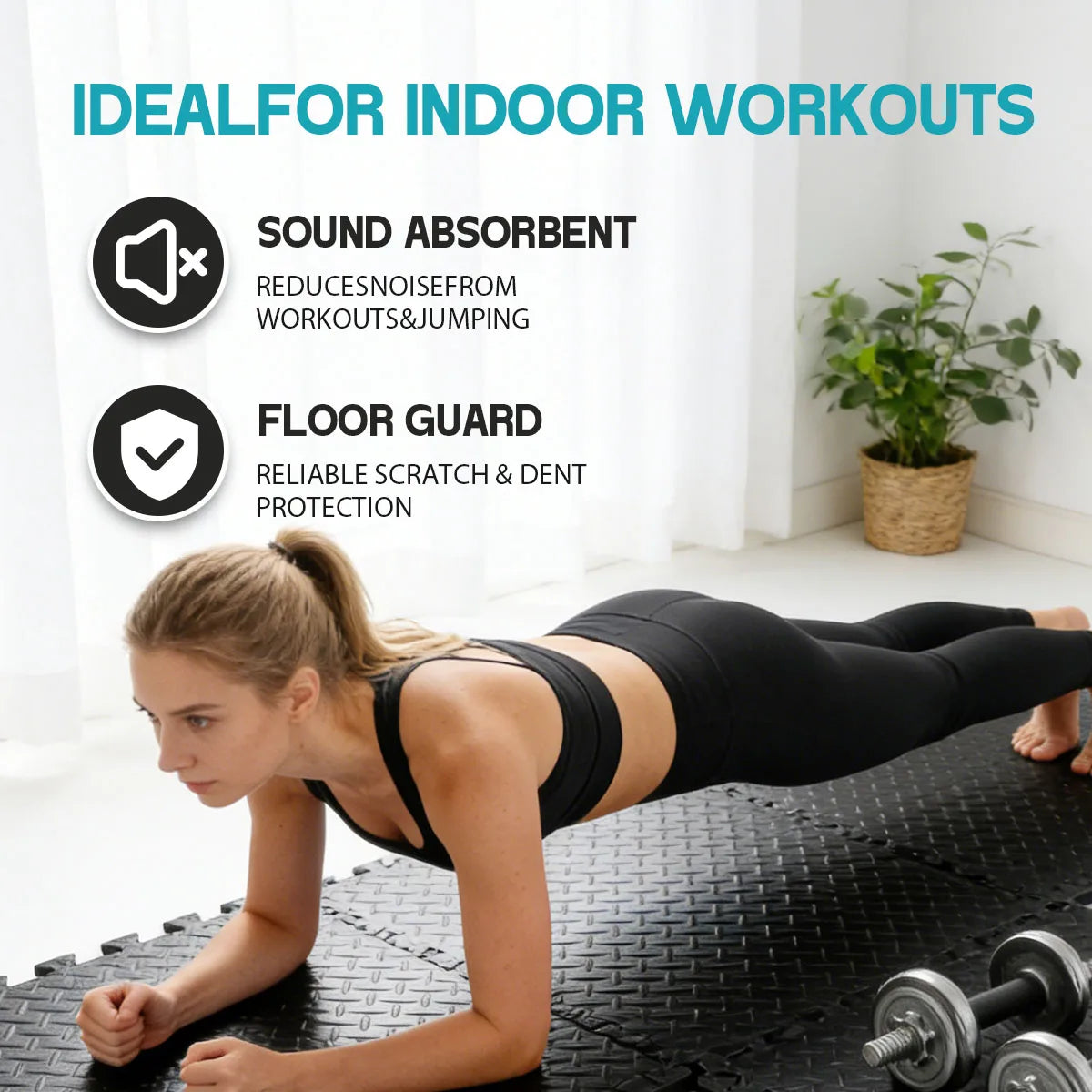 Puzzle Exercise Mat EVA Interlocking Foam Floor Tiles