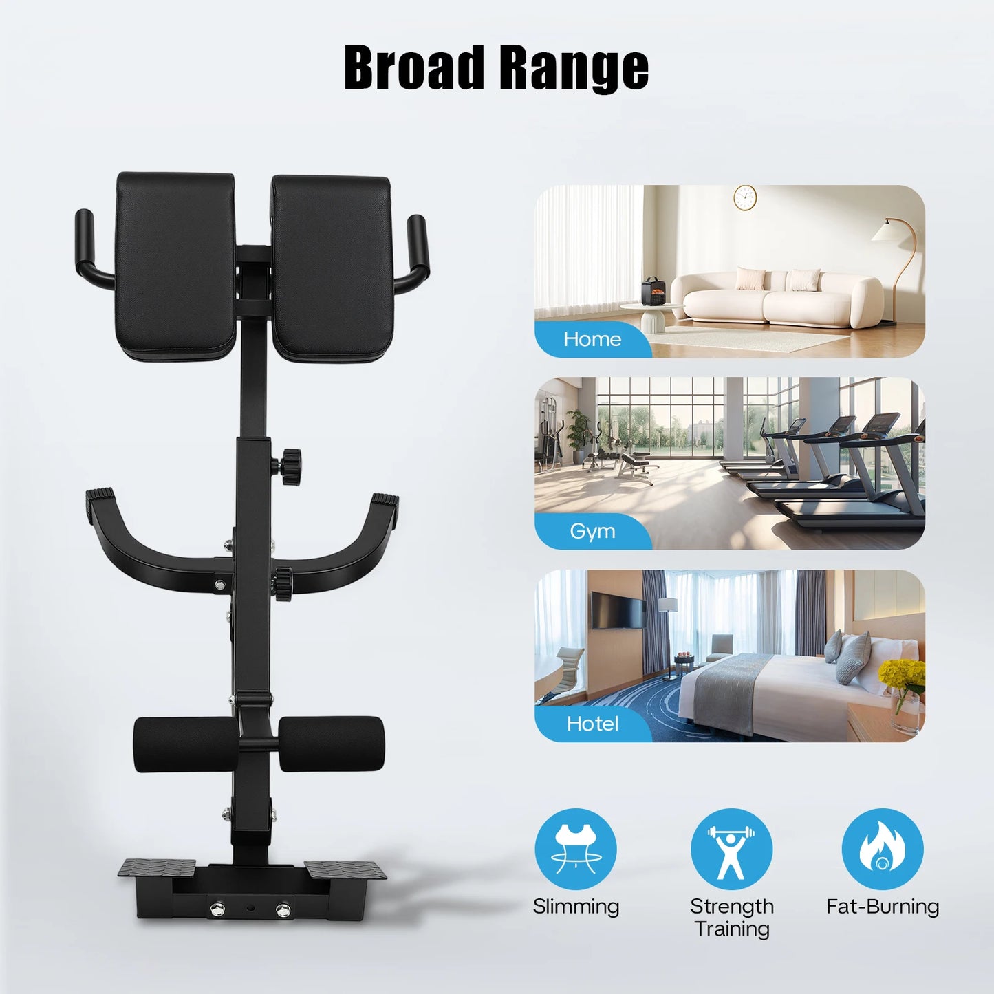 Back Extension Roman Chair Foldable Hyperextension Bench With 5 Angles