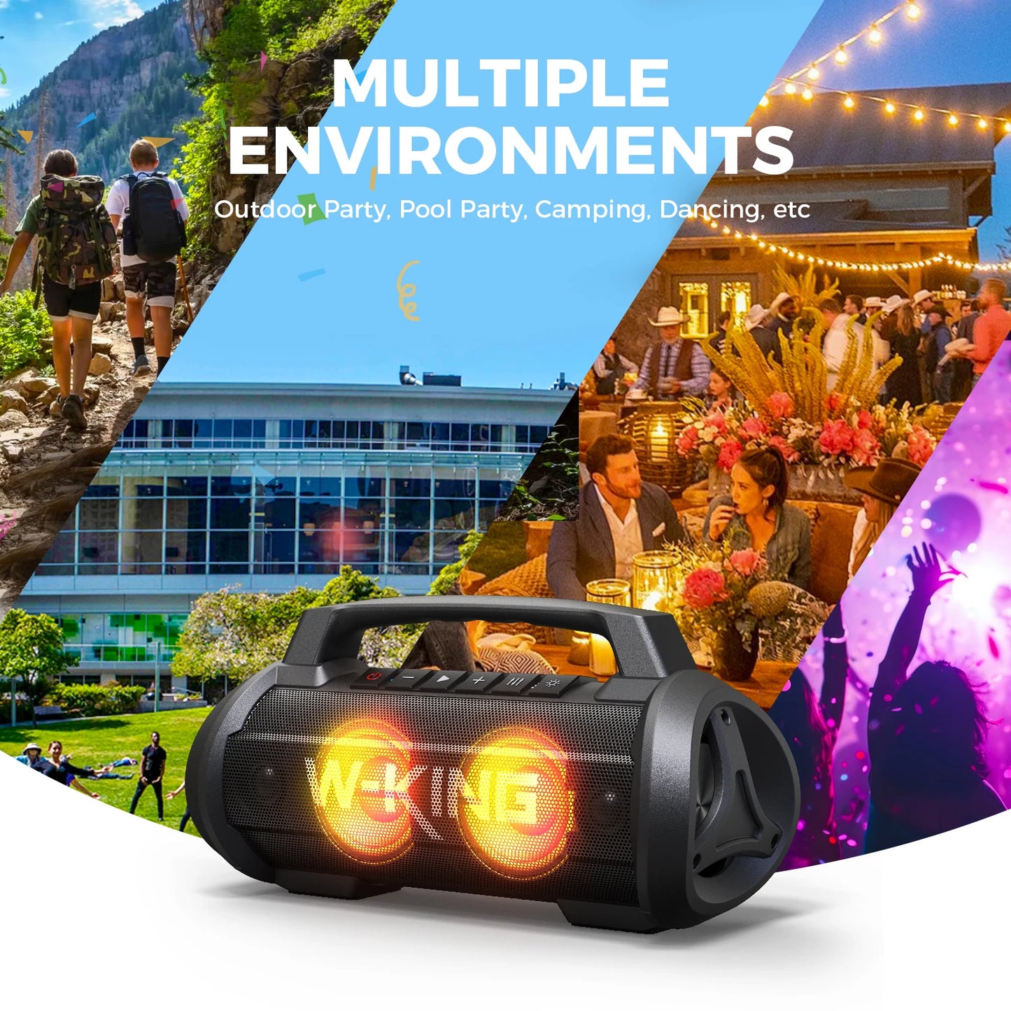 W-KING 70W Bluetooth Portable Speaker with Subwoofer