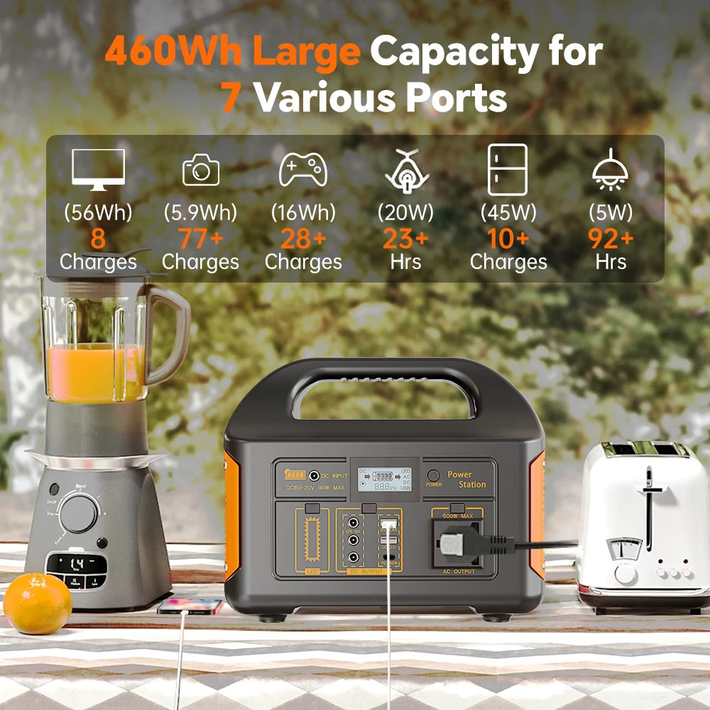 GaiaRay 256Wh LiFePO4 Portable Power Station Solar Generator For Camping And Outdoors
