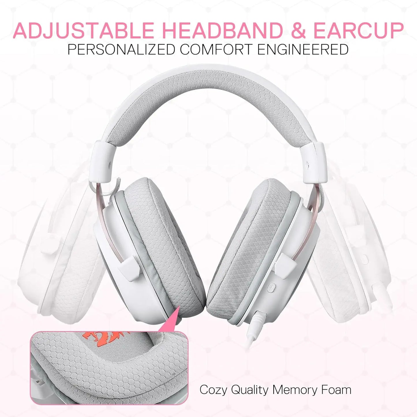 Redragon H510 Pro Three Mode RGB Gaming Headset With Seven One Surround Sound For Immersive Audio