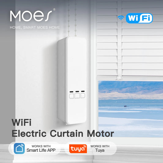 MOES Tuya WiFi Smart Motorized Roller Blinds Kit With Remote