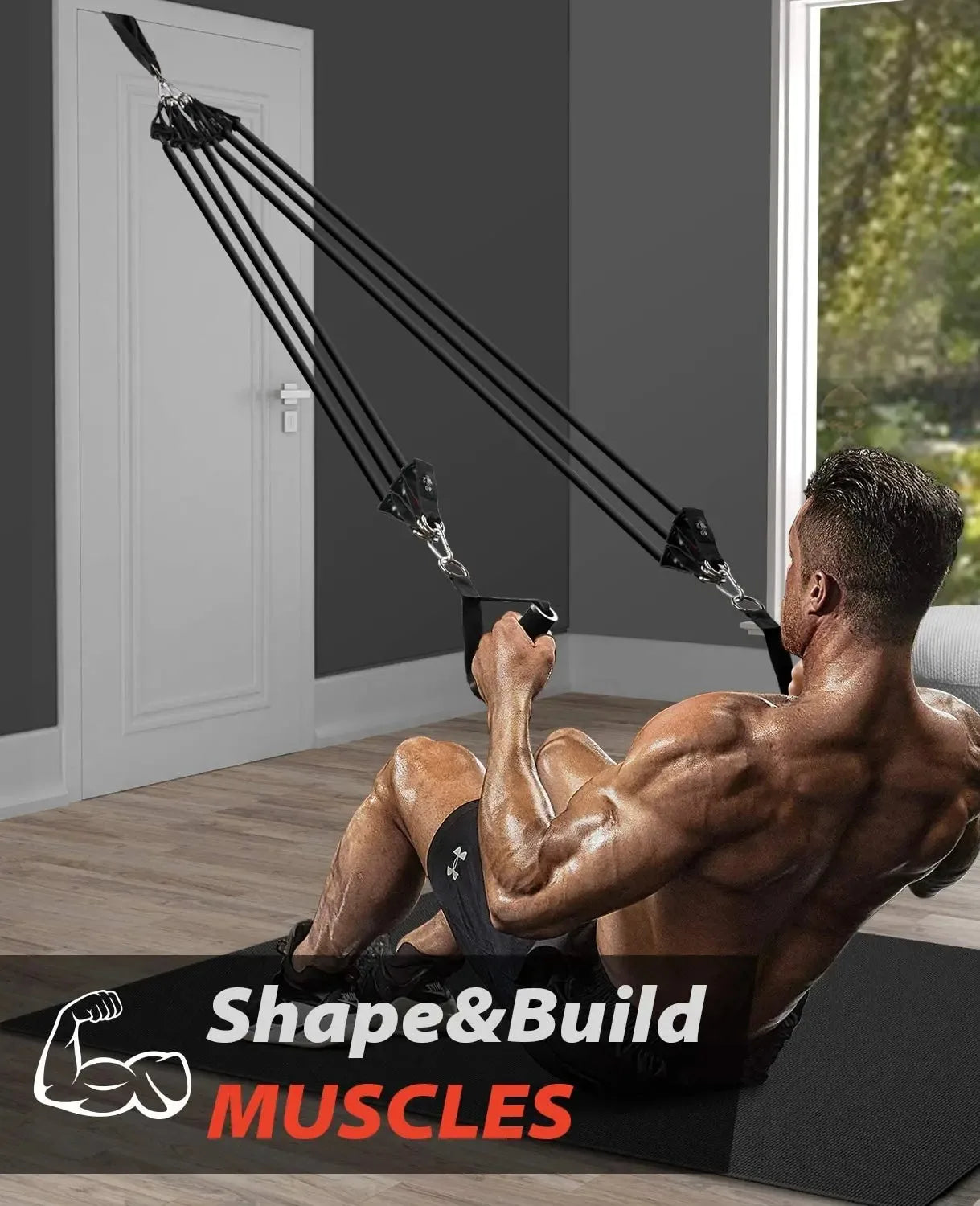 Resistance Bands Set With Door Anchor And Ankle Straps