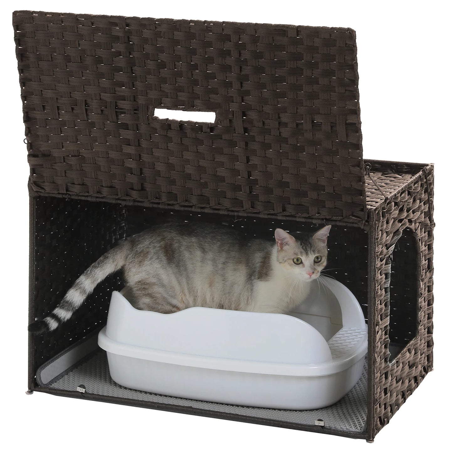 PAWZ Road Rattan Cat Litter Box Enclosure