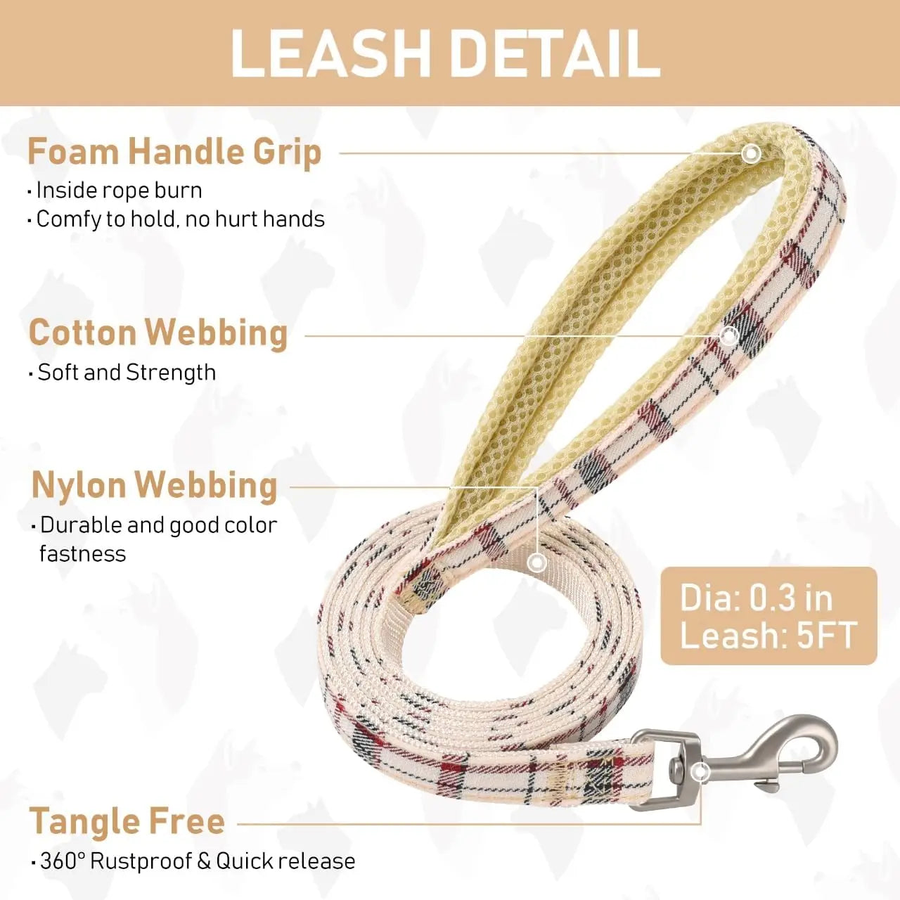 Small Dog Harness Leash Set Step In No Pull Adjustable Mesh Vest Reflective Plaid For Puppy Cat Rabbit