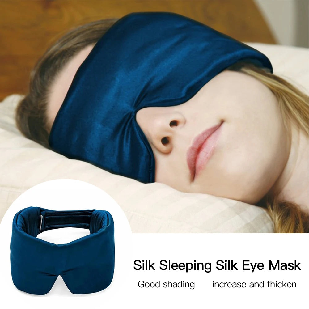 Mulberry Silk Sleep Mask With Adjustable Headband For Light Blocking
