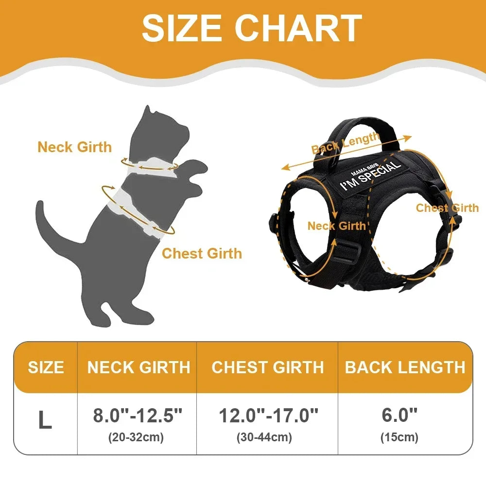 Didog Nylon Cat Harness Vest With Handle Military Tactical Style For Cats And Small Dogs