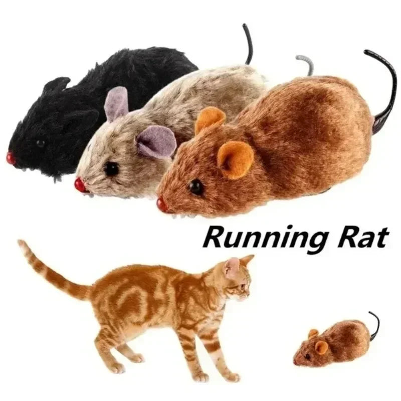 Pet Running Mouse Toy For Cats And Dogs Durable Plastic