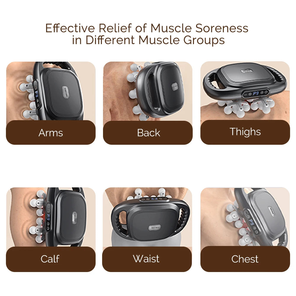 Foreverlily 16 Head Fascia Gun High Frequency Vibration Massage Gun For Back Neck Shoulders