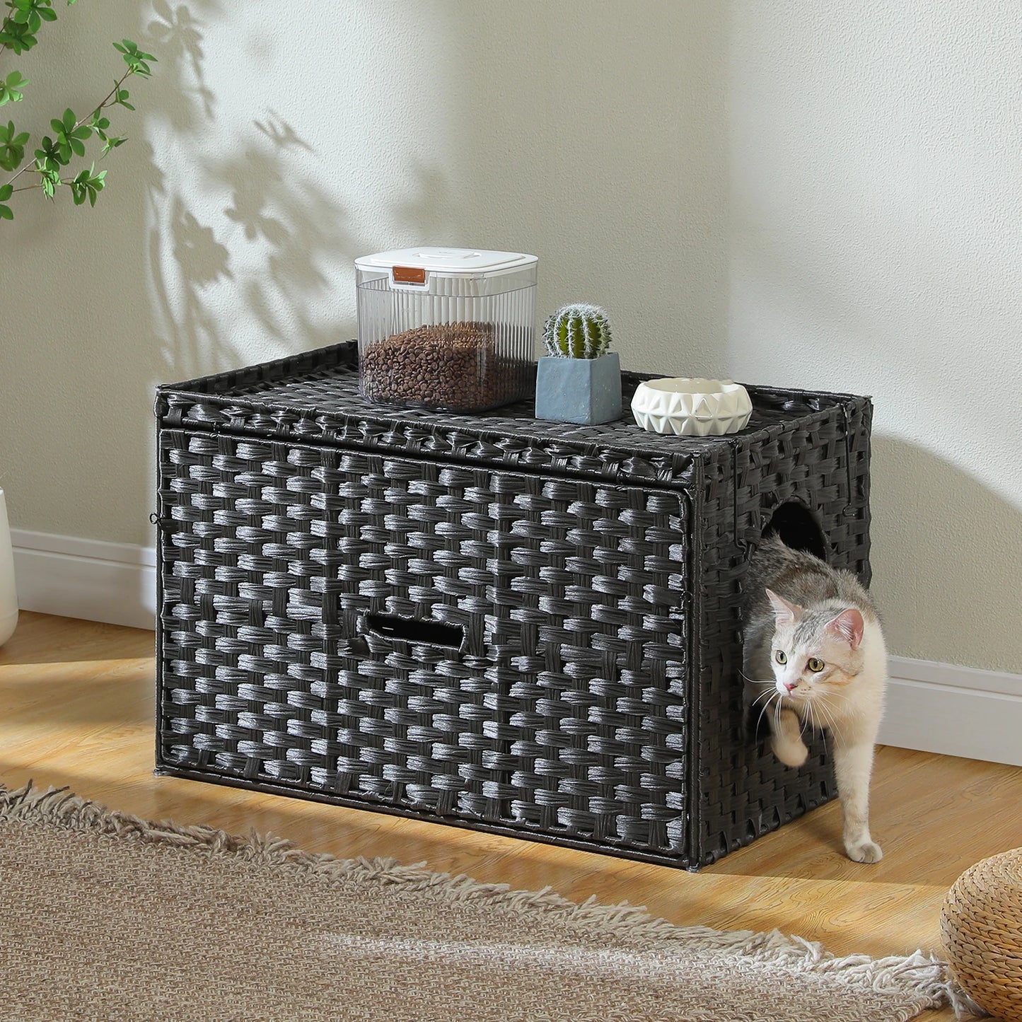 PAWZ Road Rattan Cat Litter Box Enclosure