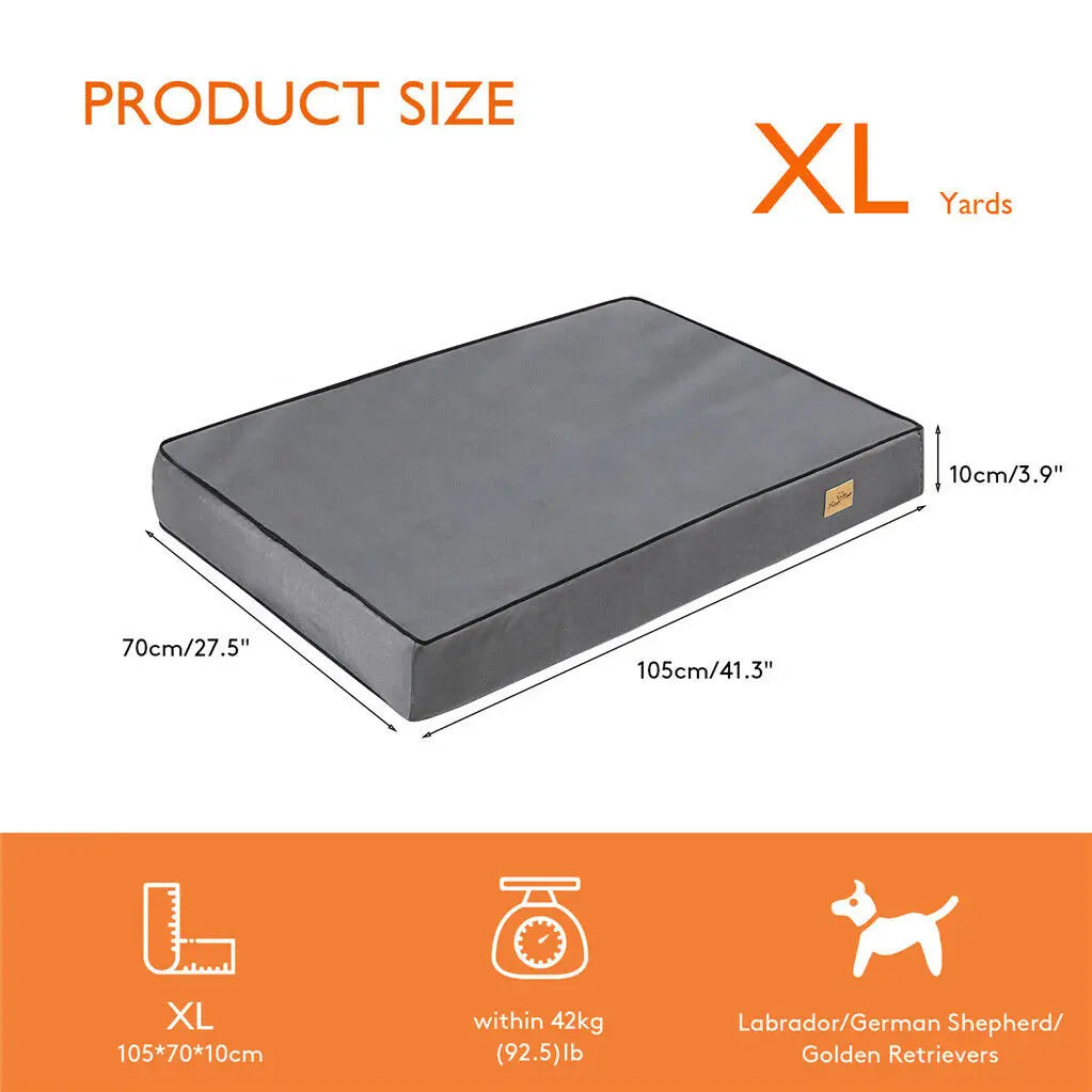 Orthopedic Memory Foam Dog Bed Waterproof Washable Cover