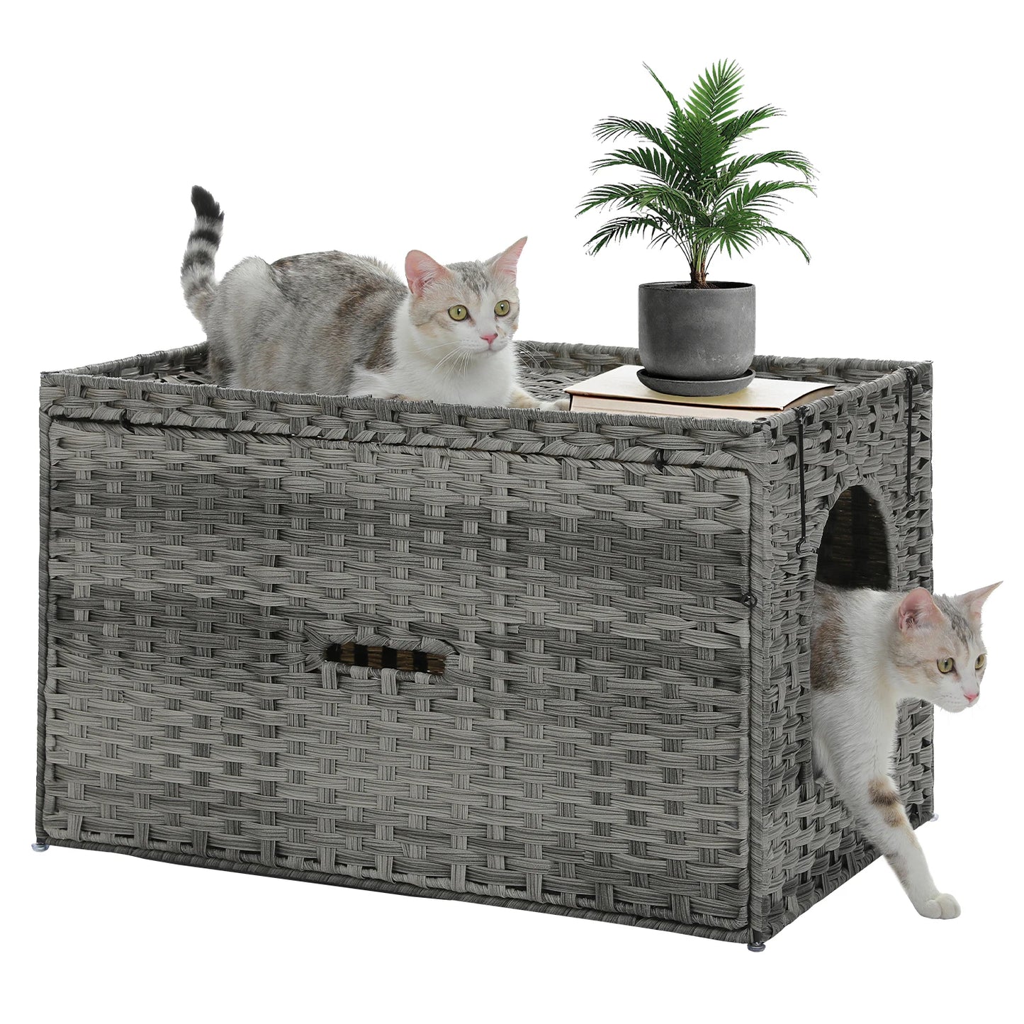 PAWZ Road Rattan Cat Litter Box Enclosure