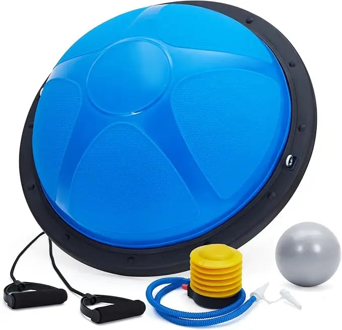 Half Exercise Ball Balance Trainer With Non Slip Base Accessories