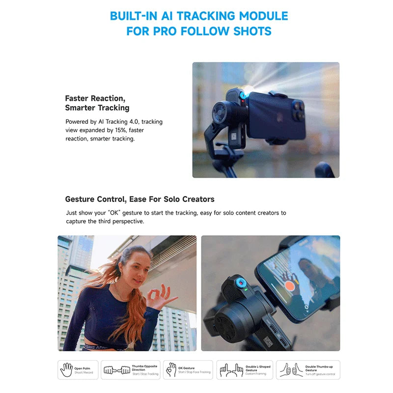 FeiyuTech SCORP Mini 3 Gimbal Stabilizer With AI Tracking