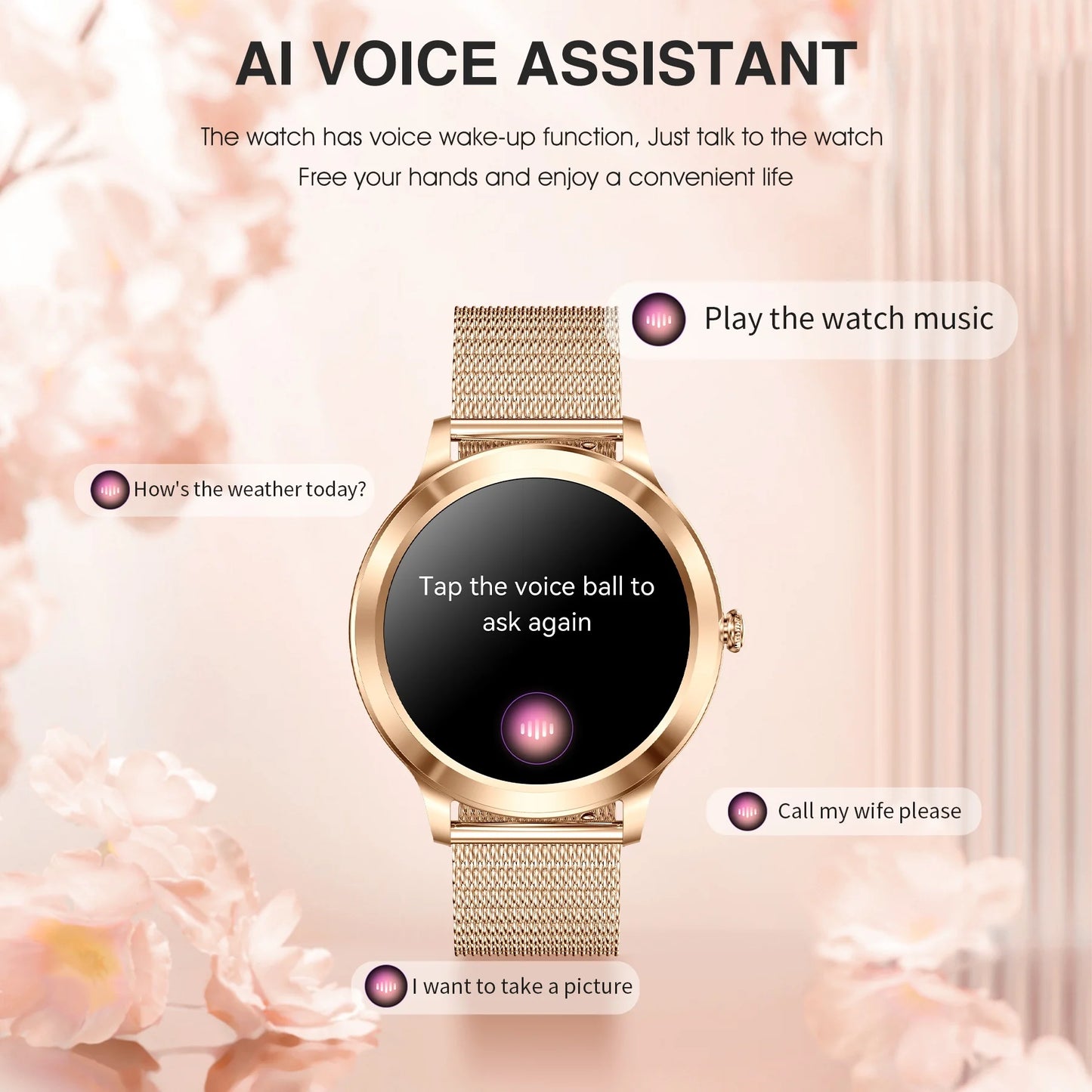 Smart Watch For Women Fitness Tracker With Wireless Calls