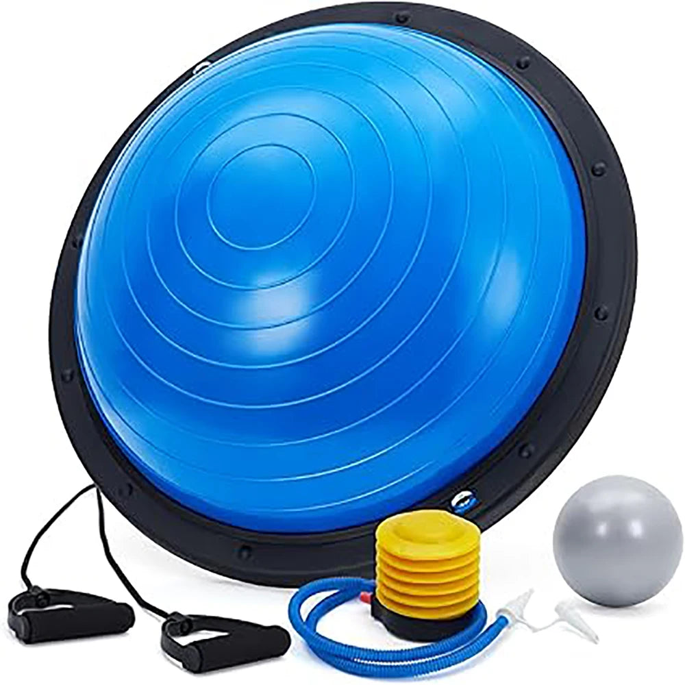 Half Exercise Ball Balance Trainer With Non Slip Base Accessories
