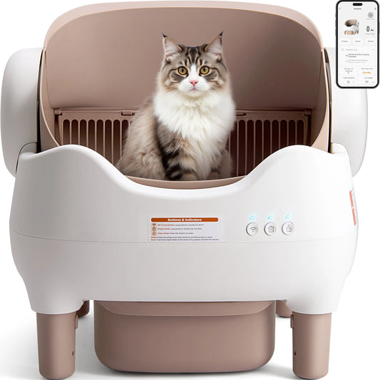 Lunapurr Self Cleaning Automatic Cat Litter Box With App Control And Odor Reduction For Multi Cat Homes