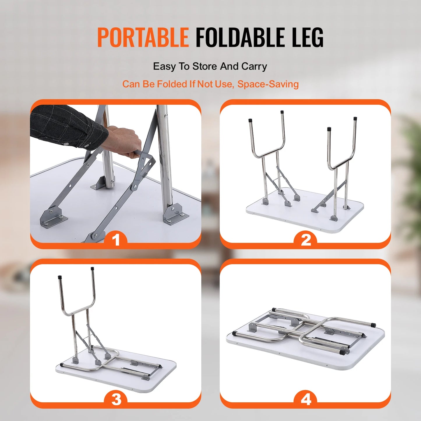 SucceBuy Pet Grooming Table With Two Arms Foldable Stand Loop