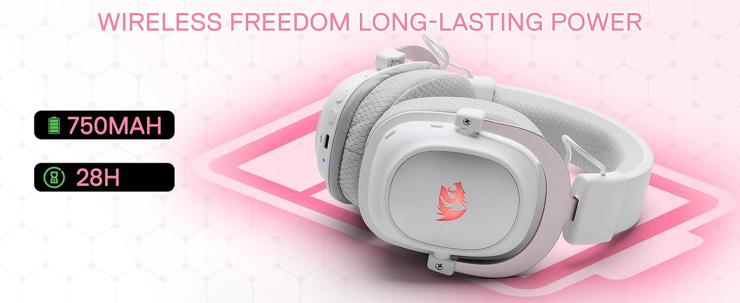 Redragon H510 Pro Three Mode RGB Gaming Headset With Seven One Surround Sound For Immersive Audio
