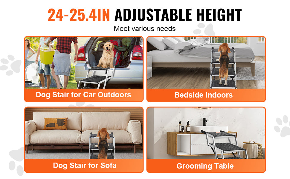 SucceBuy UltraFold Dog Car Steps Portable Lightweight Aluminum Pet StaircaseProX